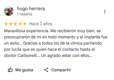 Comentario de paciente 3